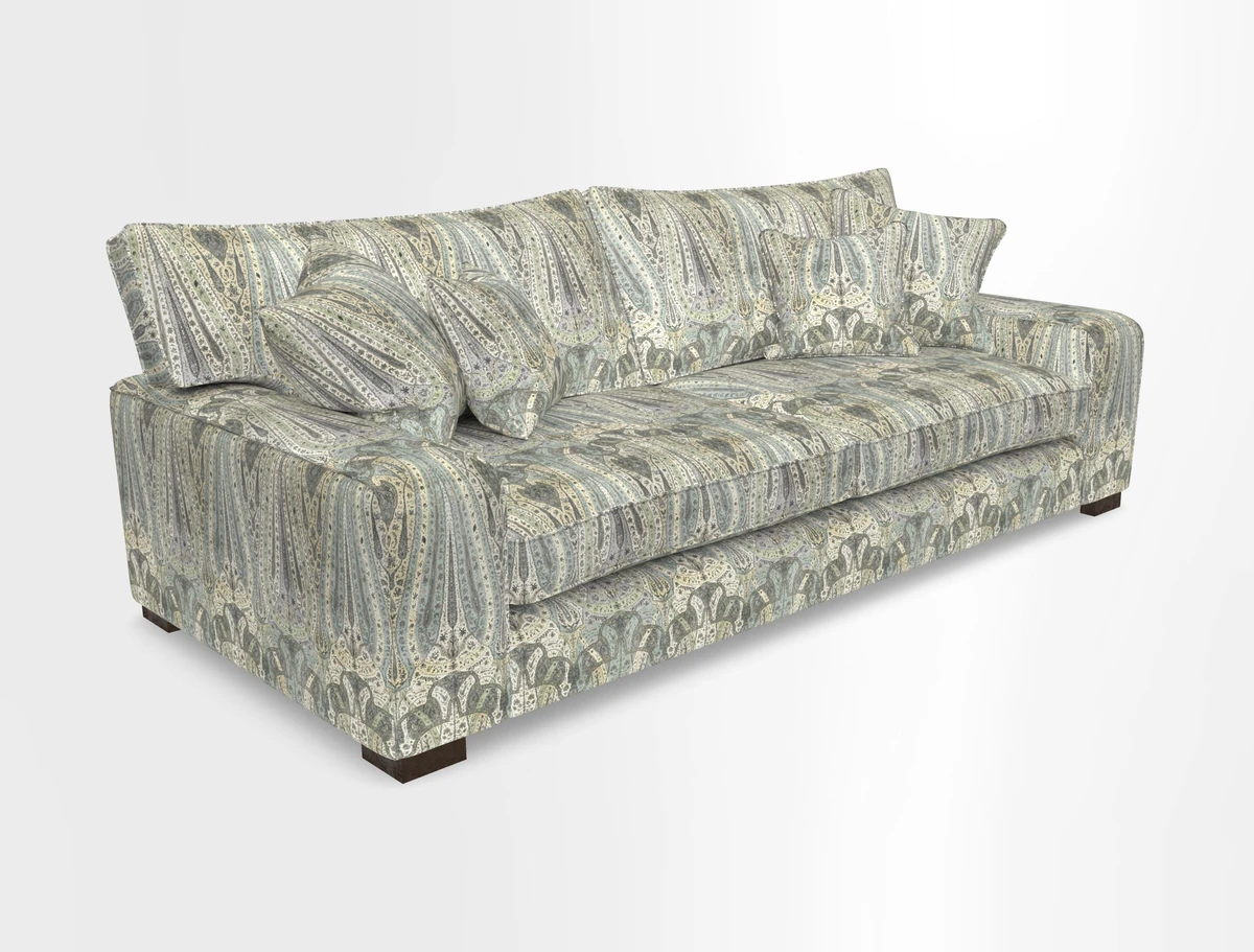 Richmond 3 Seater Sofa in Large Sussex Gingham Large Forest