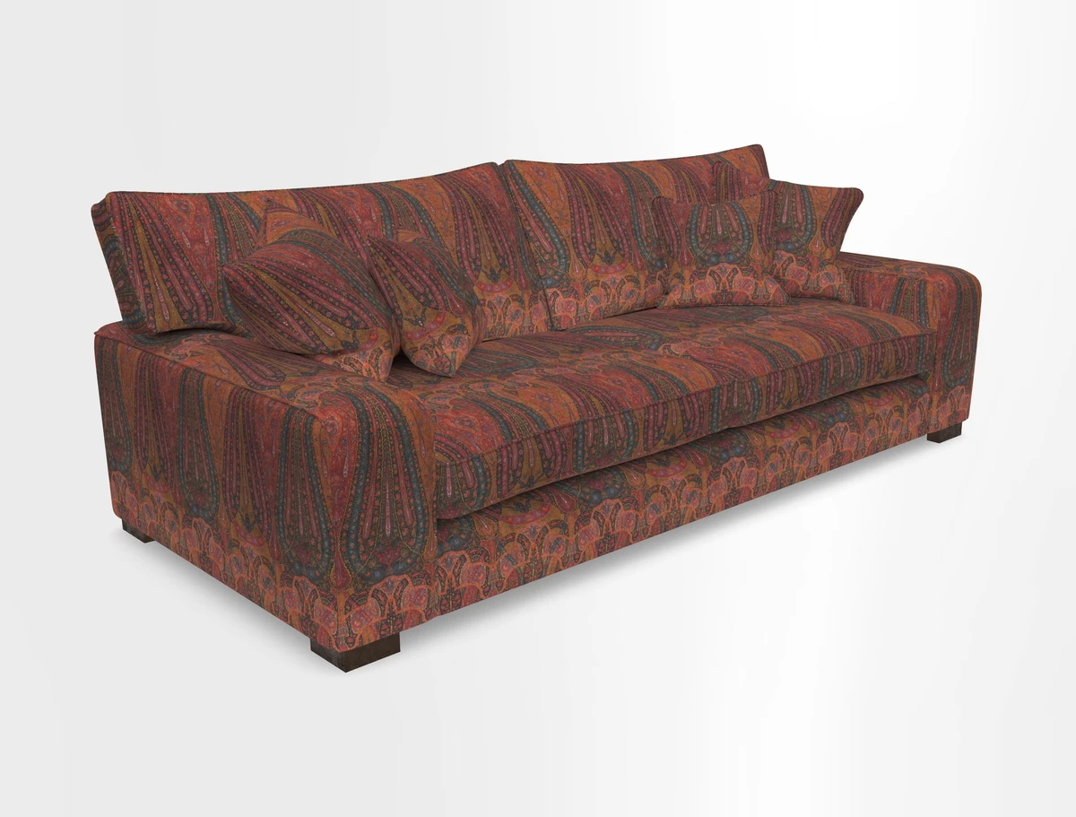 Richmond 3 Seater Sofa in Large Sussex Gingham Large Forest