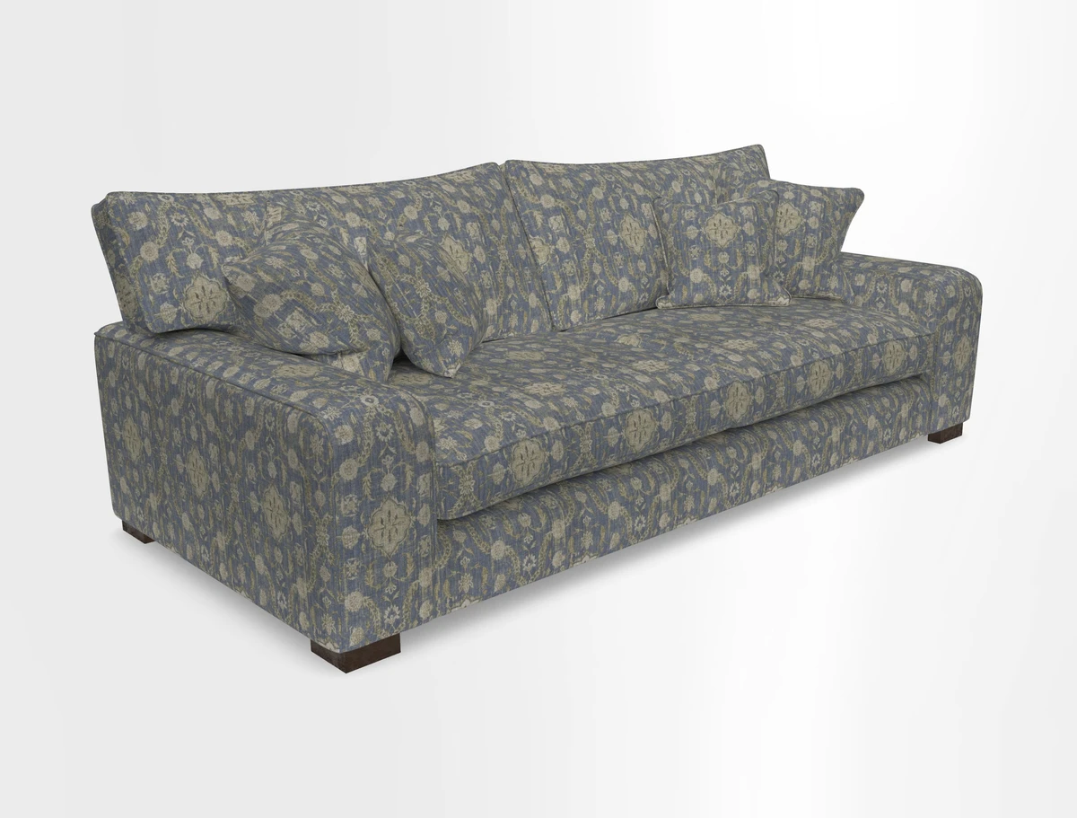 Richmond 3 Seater Sofa in Large Sussex Gingham Large Forest
