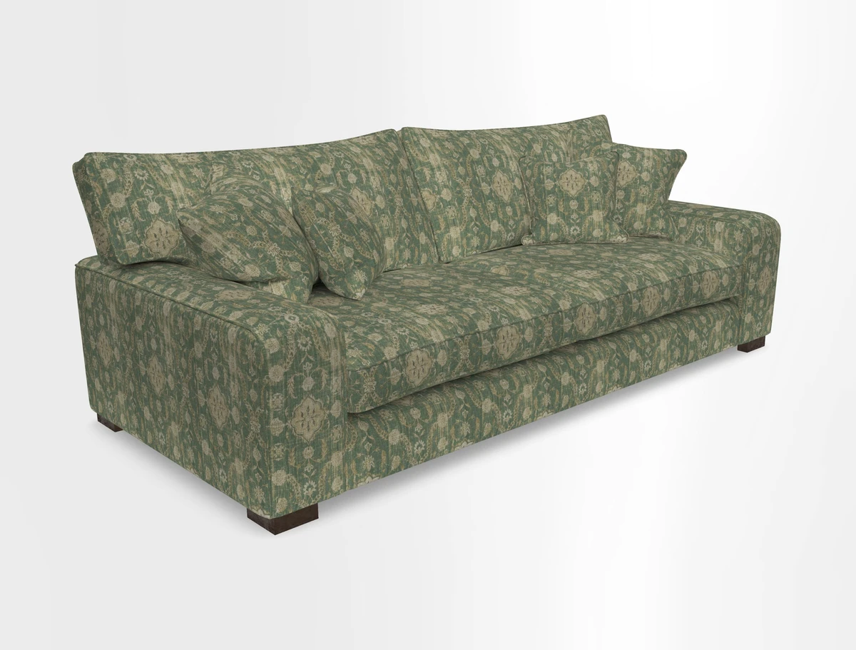 Richmond 3 Seater Sofa in Large Sussex Gingham Large Forest