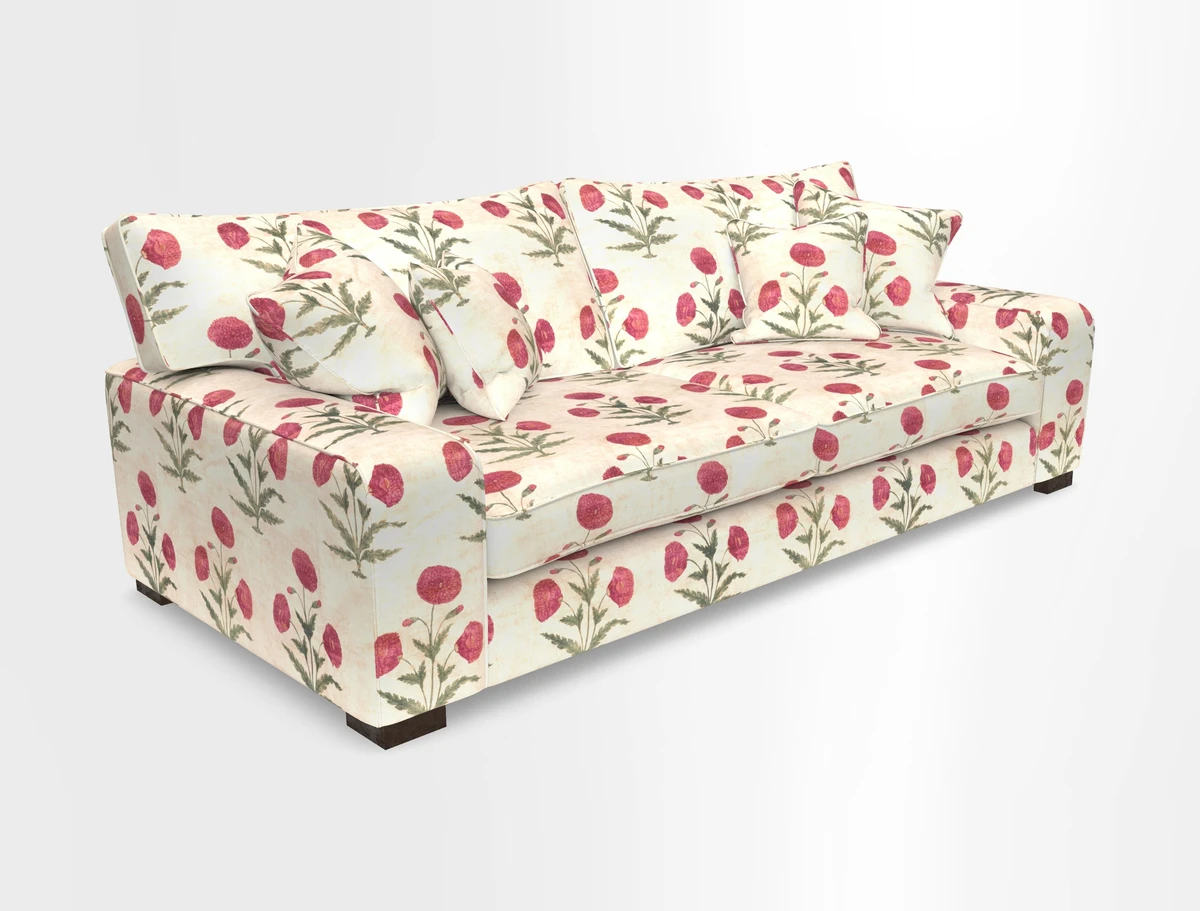 Richmond 3 Seater Sofa in Large Sussex Gingham Large Forest