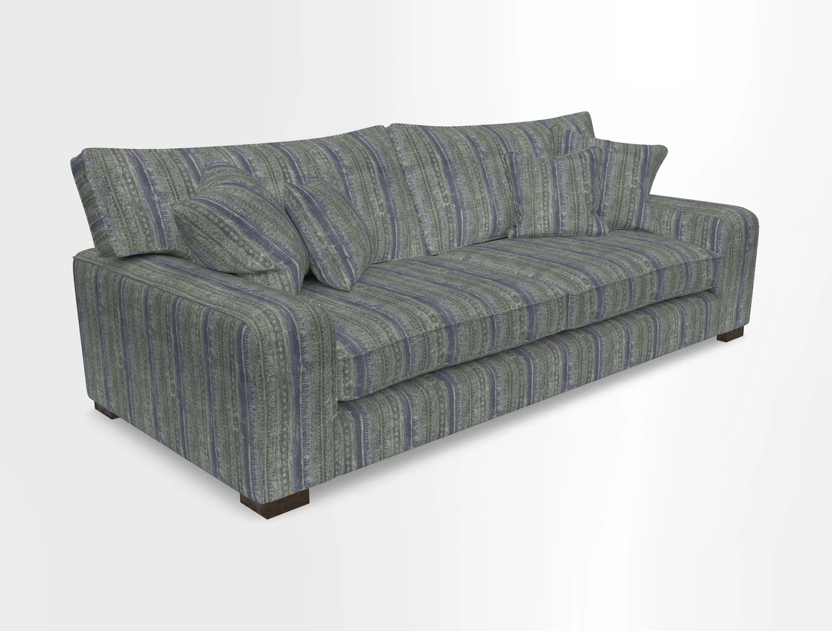 Richmond 3 Seater Sofa in Large Sussex Gingham Large Forest