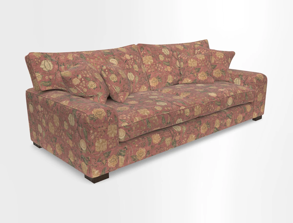 Richmond 3 Seater Sofa in Large Sussex Gingham Large Forest