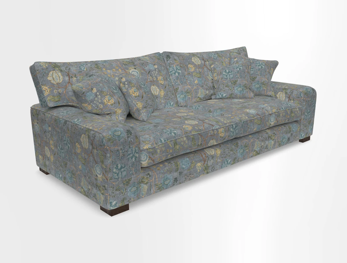 Richmond 3 Seater Sofa in Large Sussex Gingham Large Forest