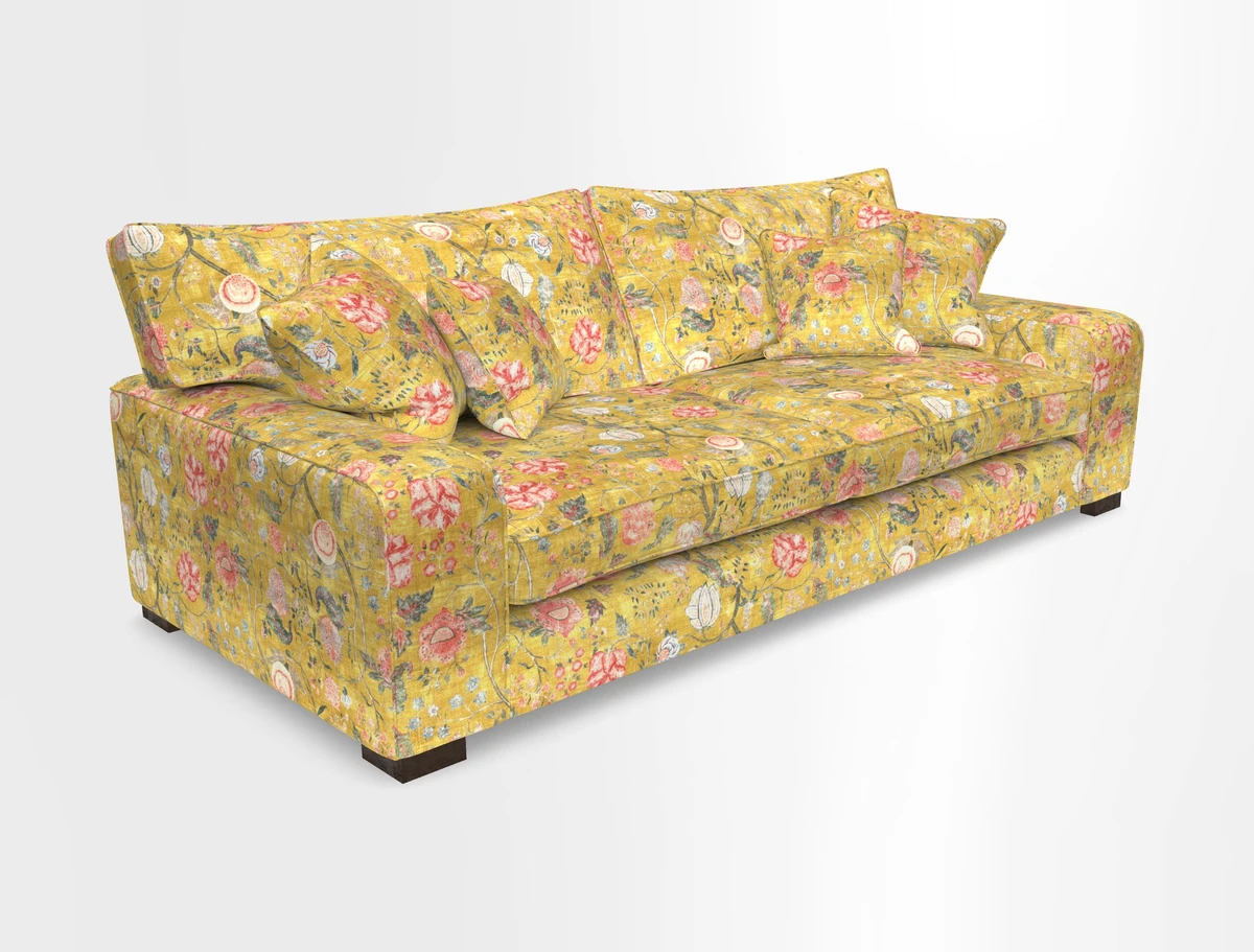 Richmond 3 Seater Sofa in Large Sussex Gingham Large Forest