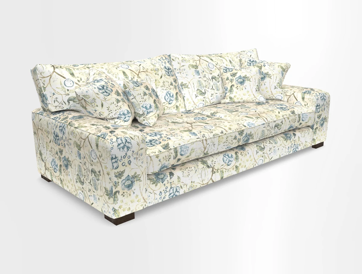 Richmond 3 Seater Sofa in Large Sussex Gingham Large Forest