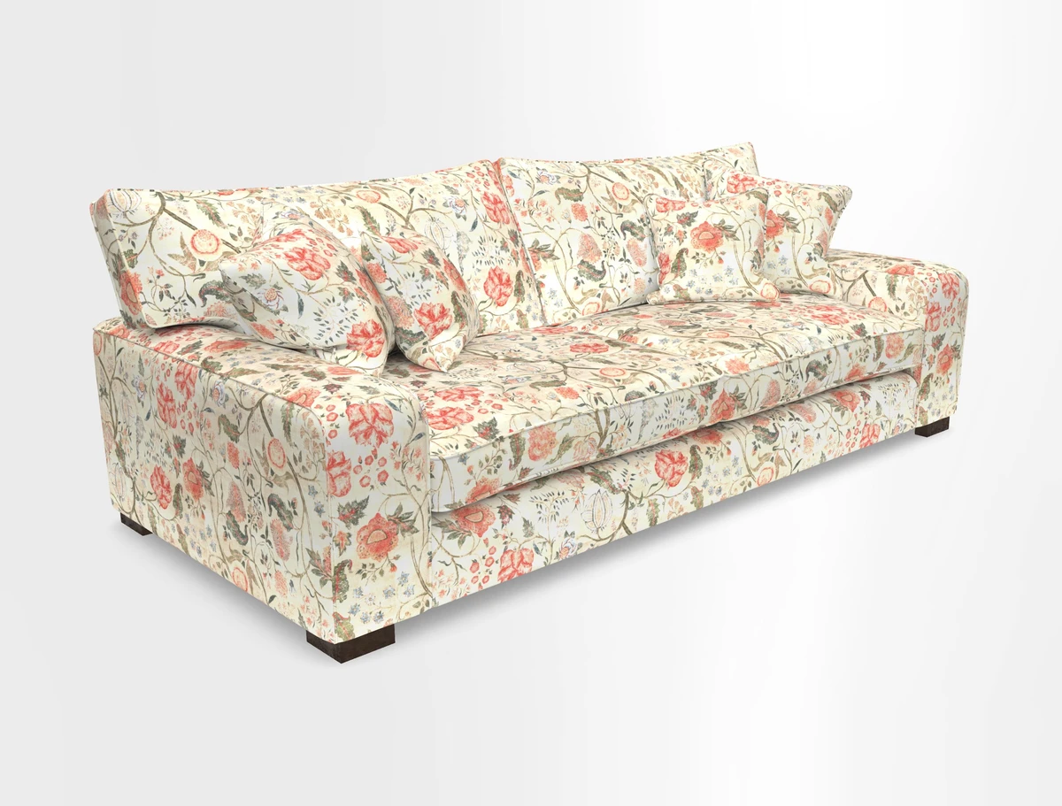 Richmond 3 Seater Sofa in Large Sussex Gingham Large Forest