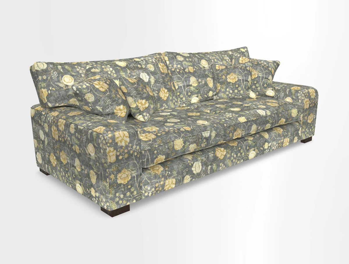 Richmond 3 Seater Sofa in Large Sussex Gingham Large Forest