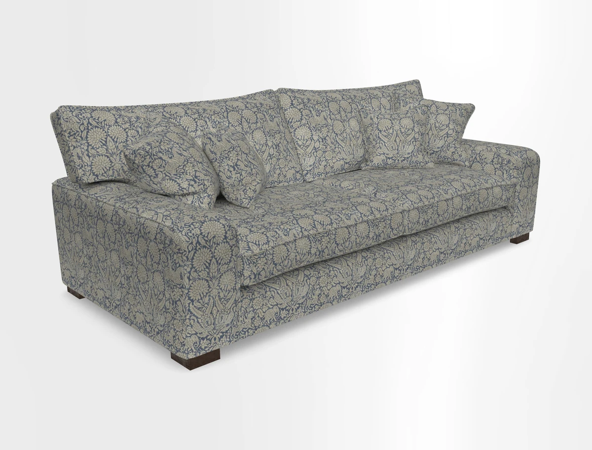 Richmond 3 Seater Sofa in Large Sussex Gingham Large Forest