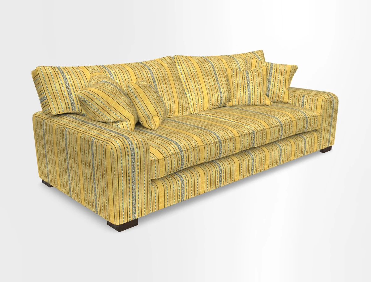 Richmond 3 Seater Sofa in Large Sussex Gingham Large Forest