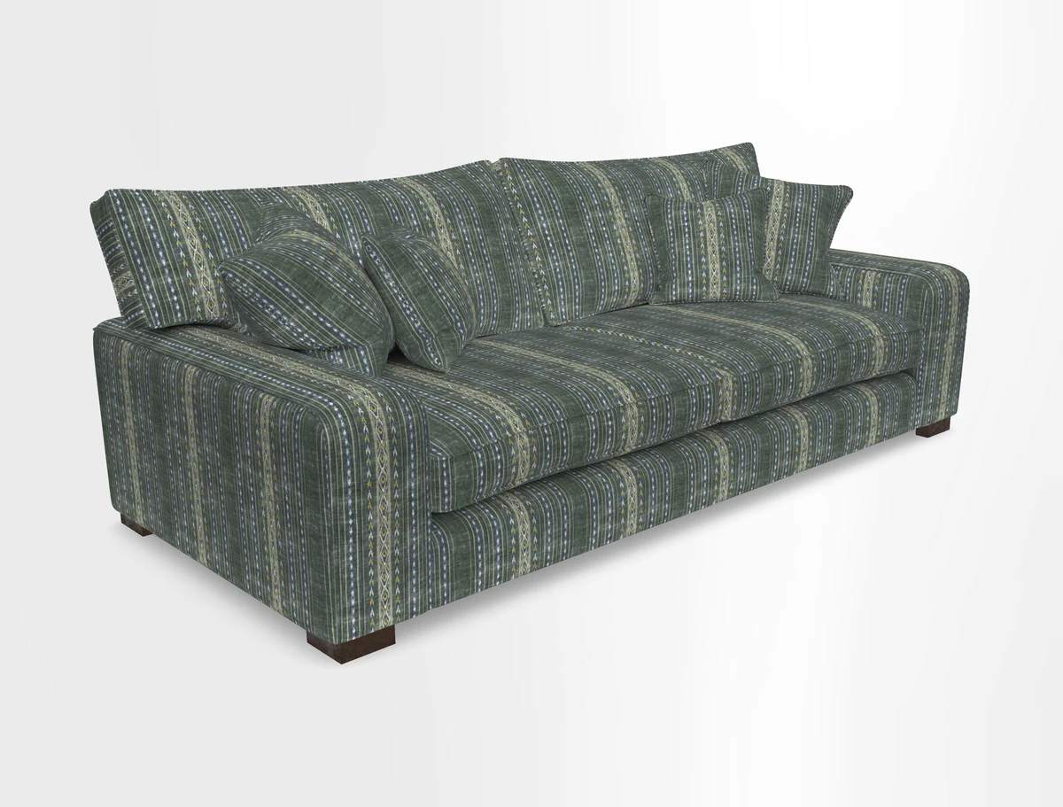 Richmond 3 Seater Sofa in Large Sussex Gingham Large Forest