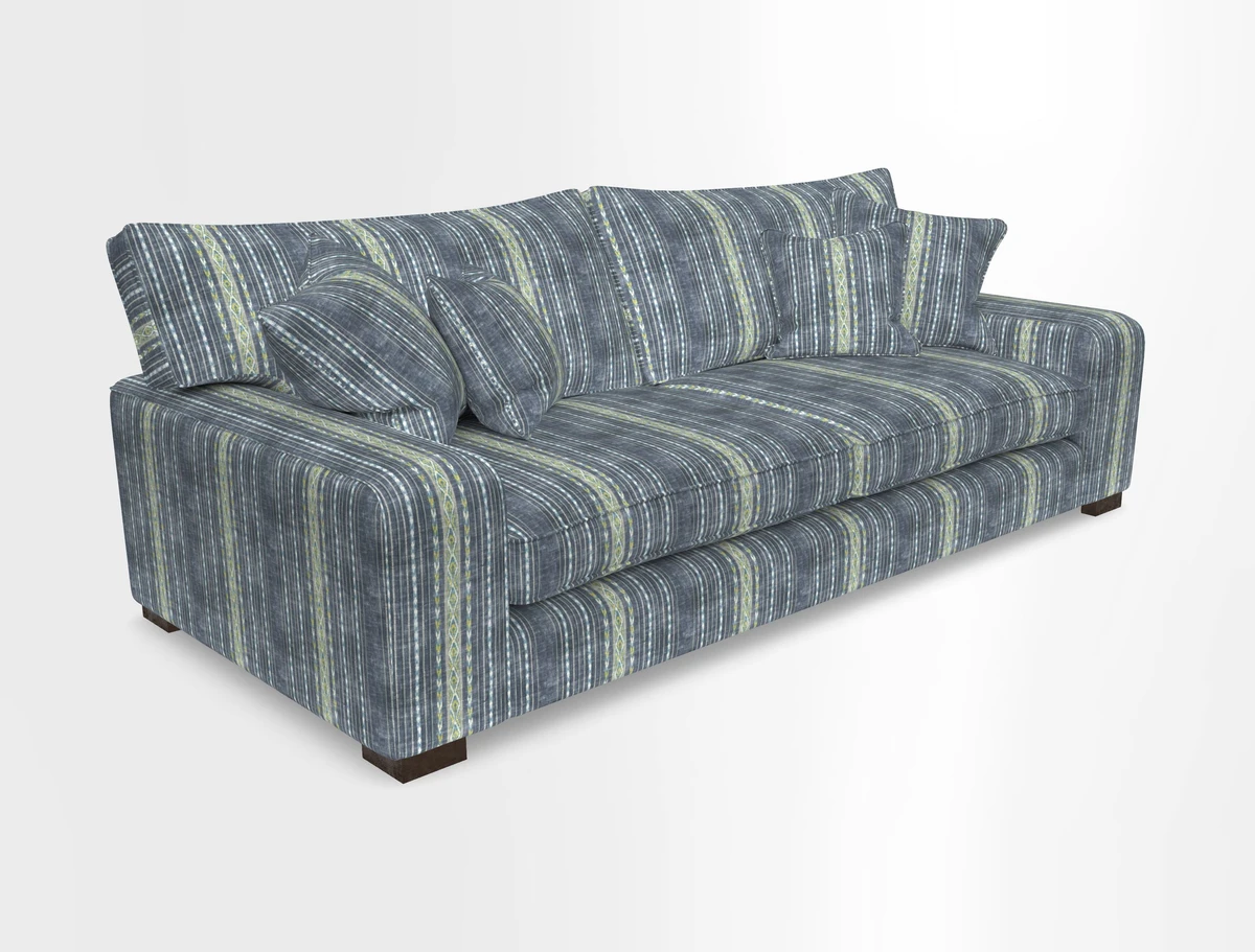 Richmond 3 Seater Sofa in Large Sussex Gingham Large Forest