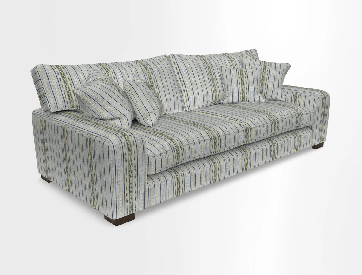 Richmond 3 Seater Sofa in Large Sussex Gingham Large Forest