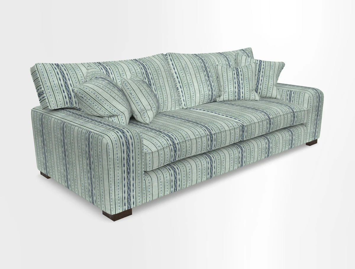 Richmond 3 Seater Sofa in Large Sussex Gingham Large Forest