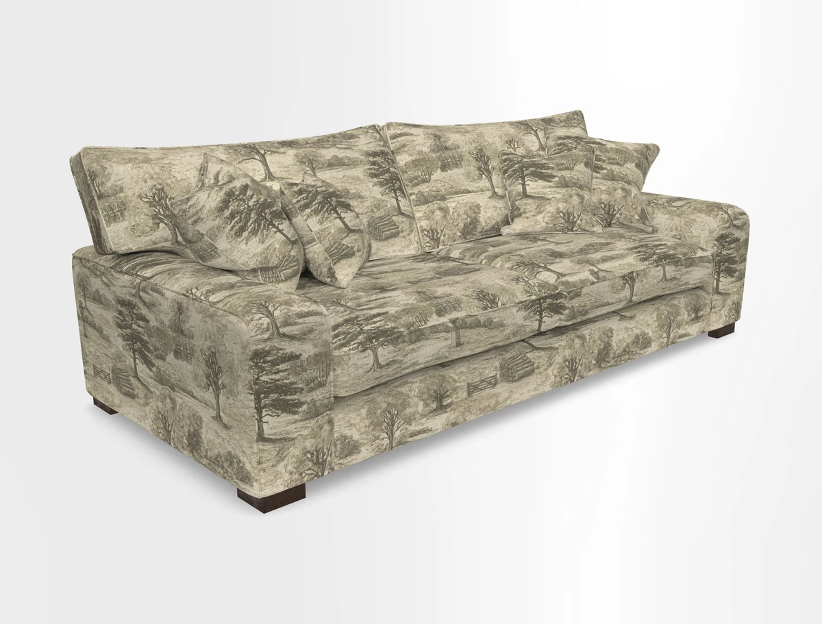 Richmond 3 Seater Sofa in Large Sussex Gingham Large Forest