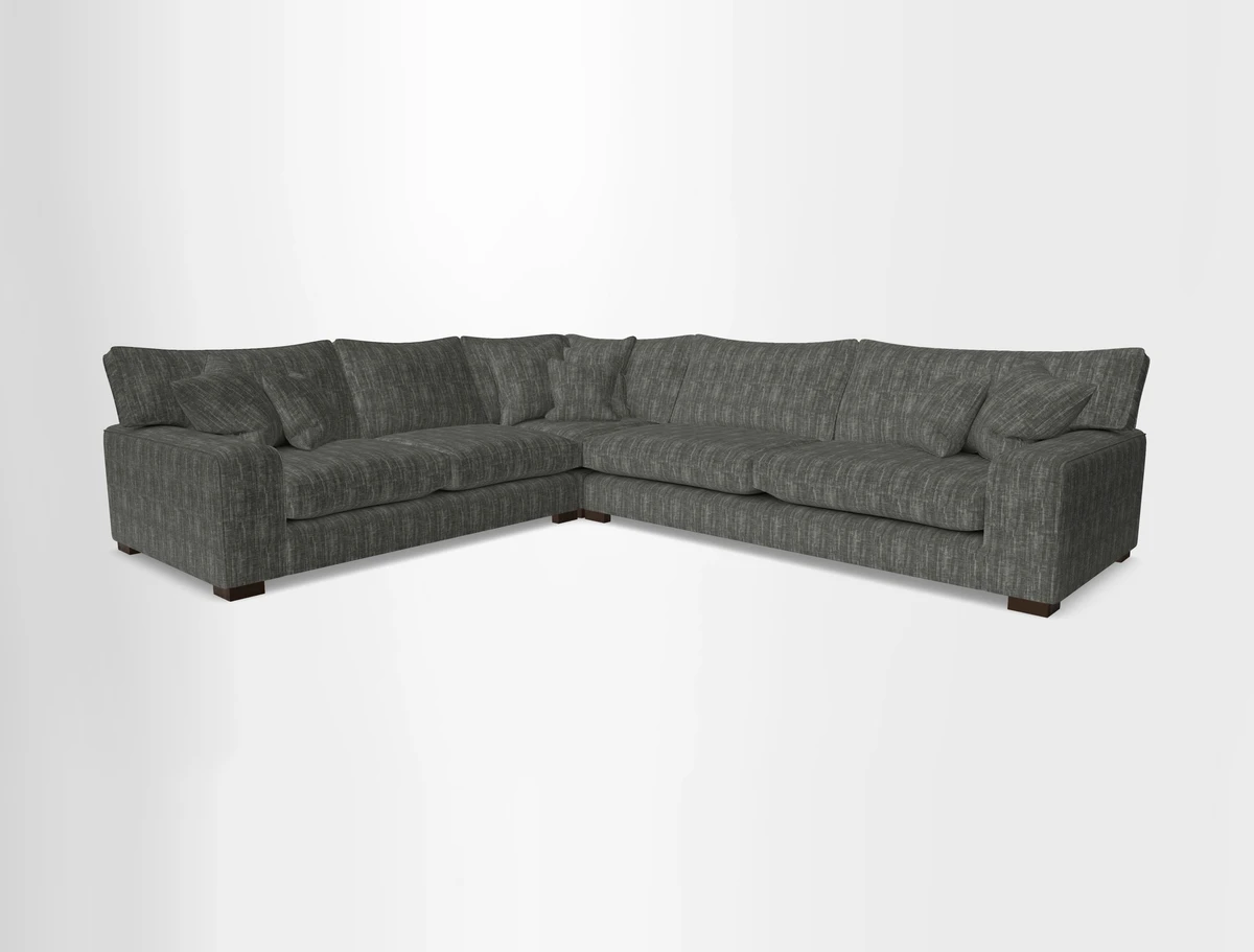 Richmond Large Corner Unit RHF in Two Tone Plain Biscuit