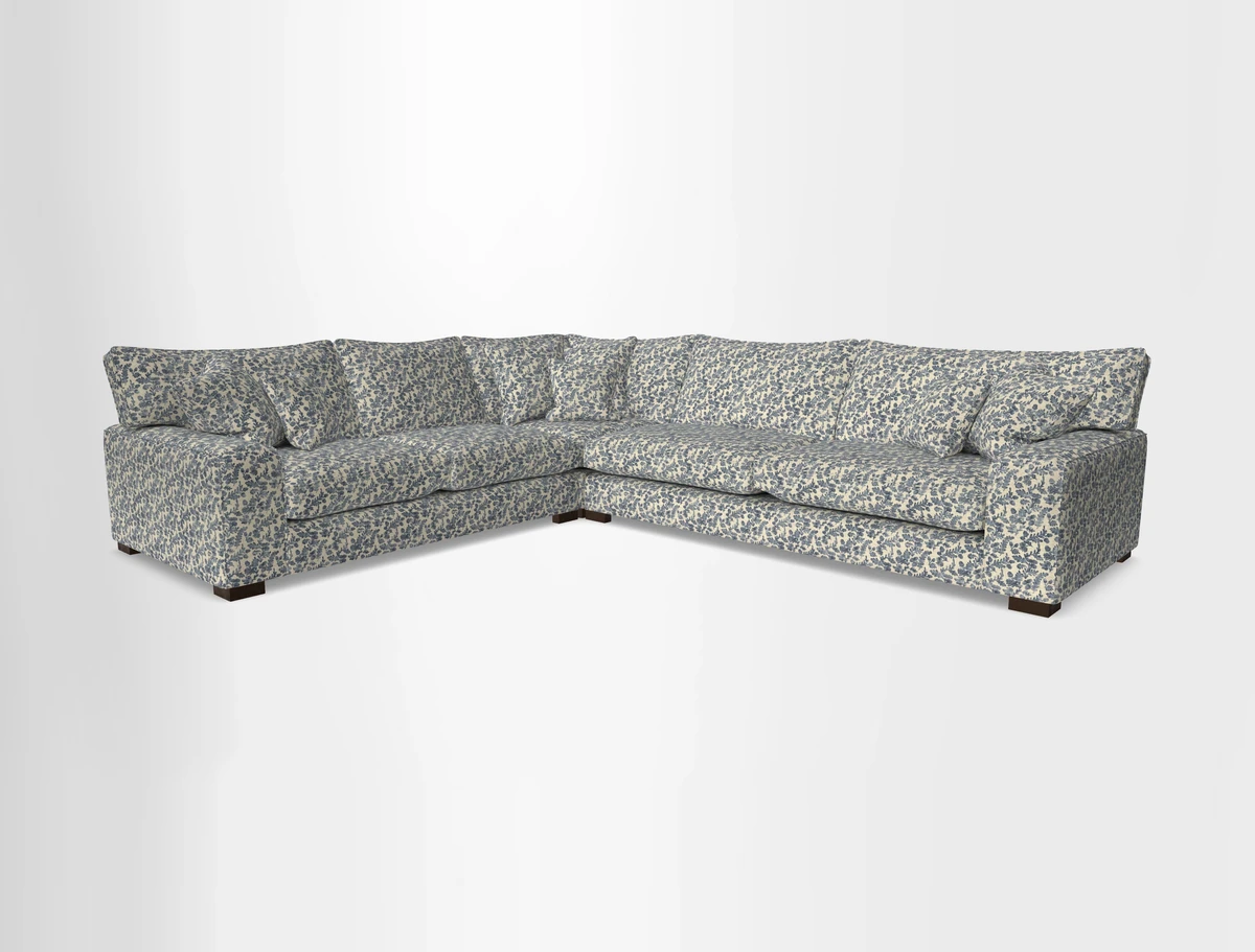 Richmond Large Corner Unit RHF in Two Tone Plain Biscuit