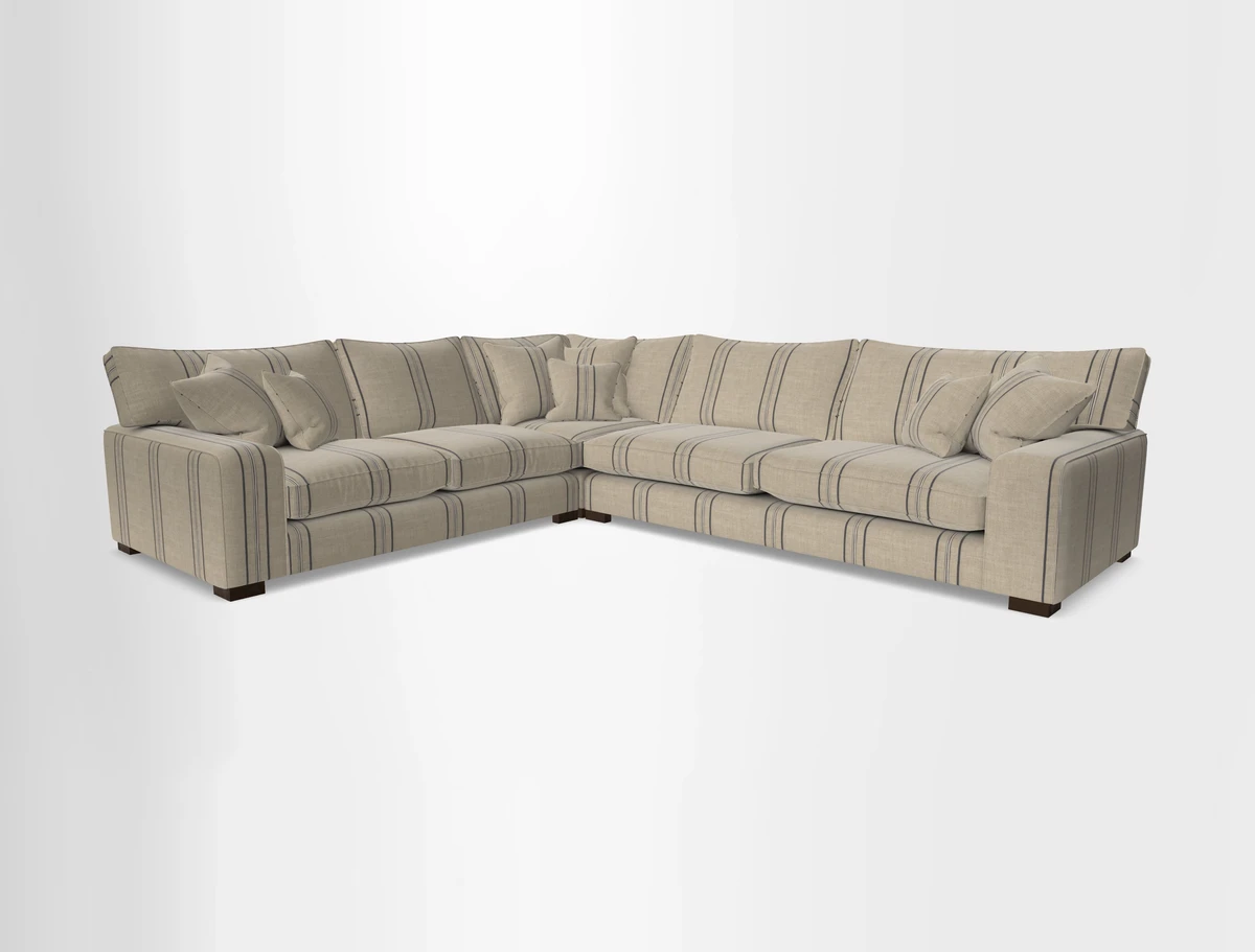 Richmond Large Corner Unit RHF in Two Tone Plain Biscuit