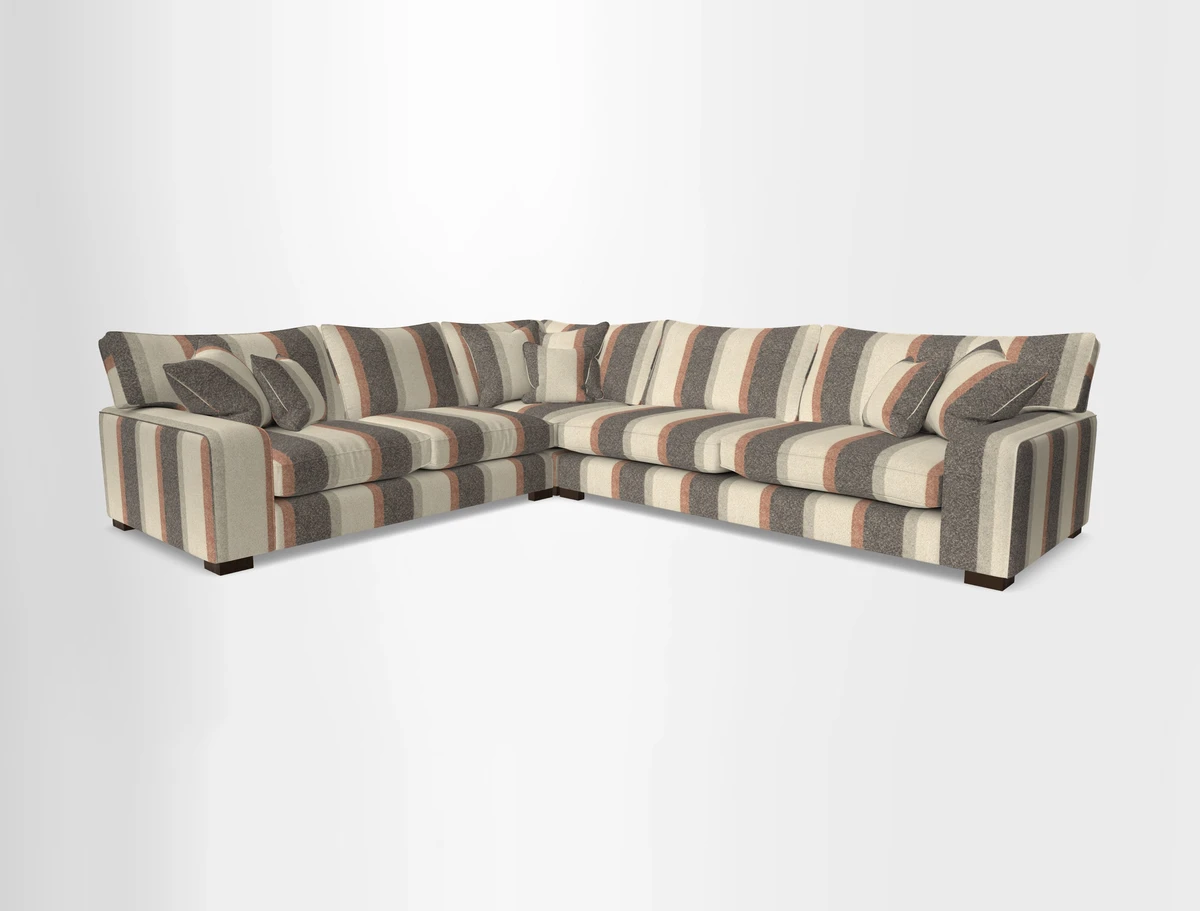 Richmond Large Corner Unit RHF in Two Tone Plain Biscuit