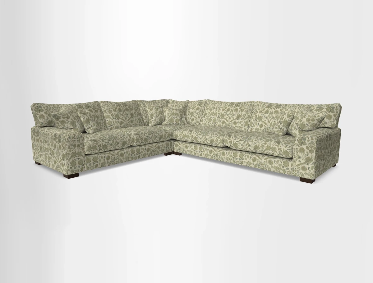 Richmond Large Corner Unit RHF in Two Tone Plain Biscuit