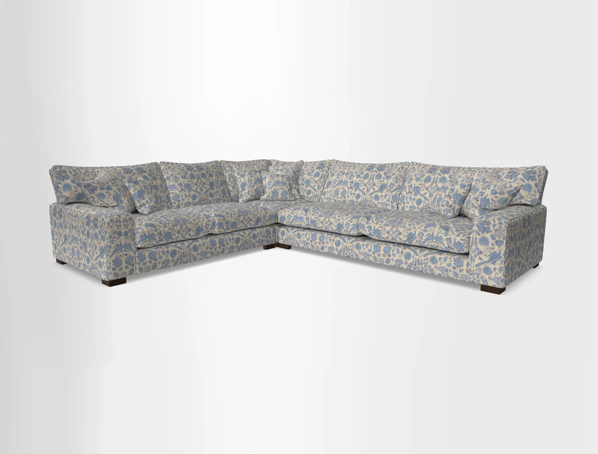 Richmond Large Corner Unit RHF in Two Tone Plain Biscuit