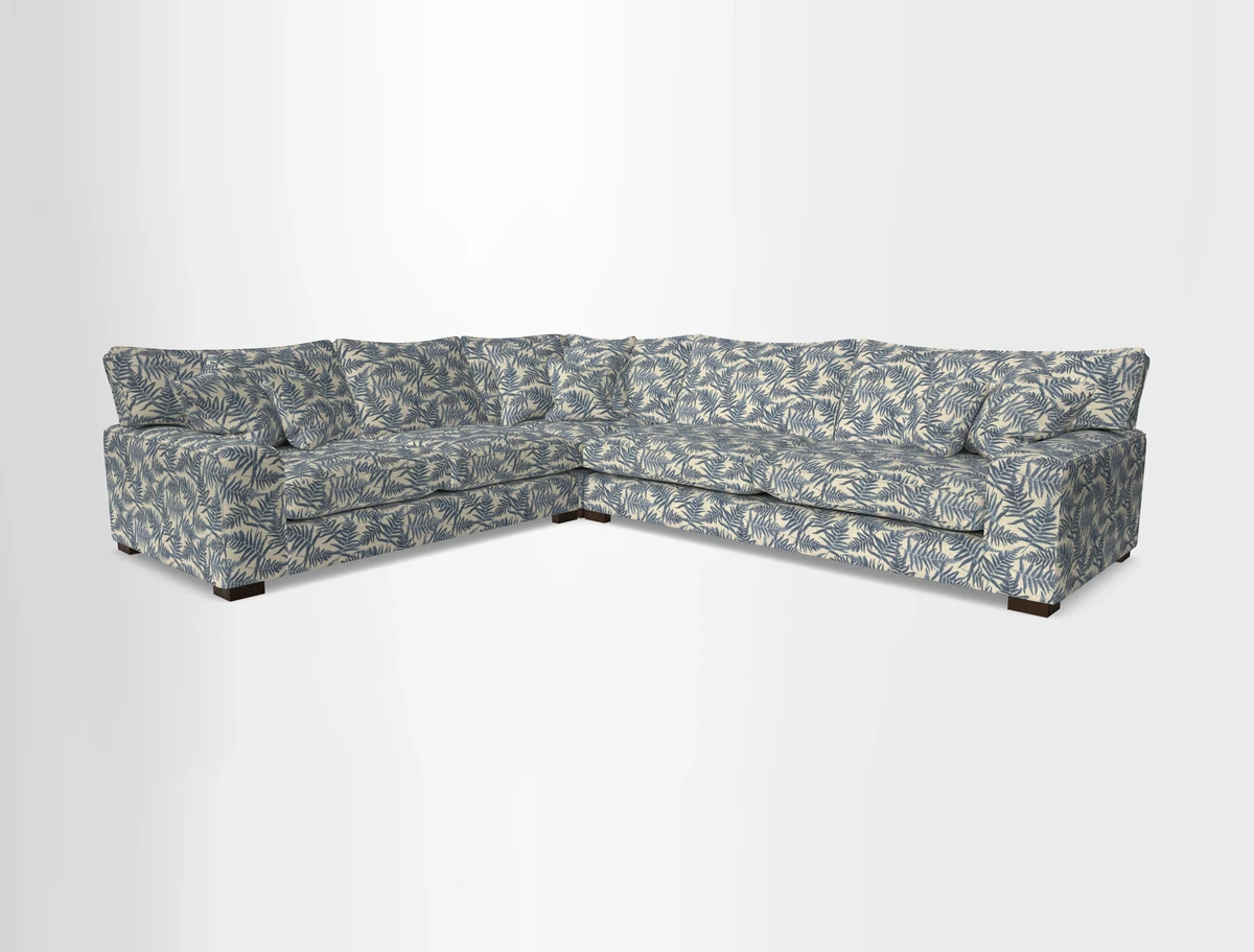 Richmond Large Corner Unit RHF in Two Tone Plain Biscuit
