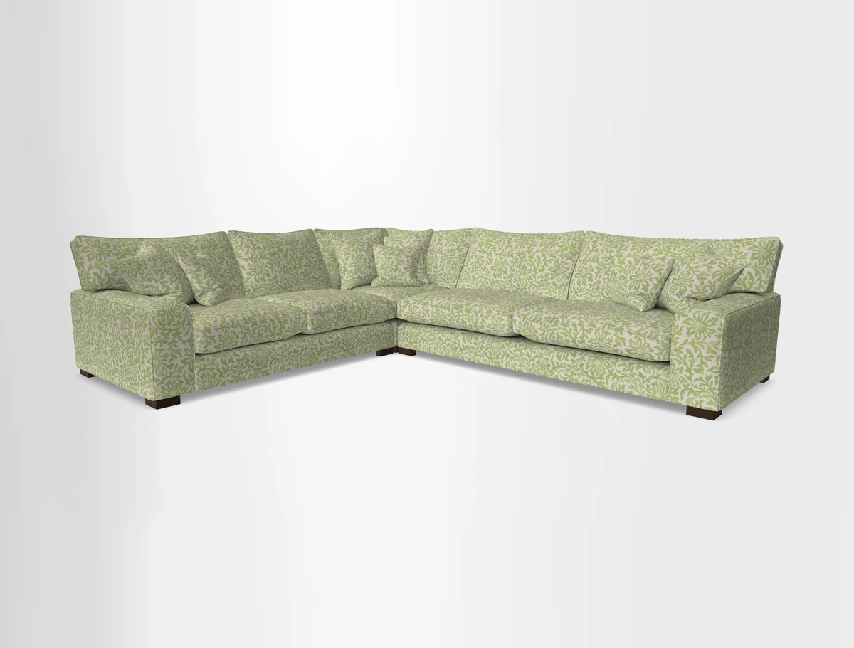 Richmond Large Corner Unit RHF in Two Tone Plain Biscuit