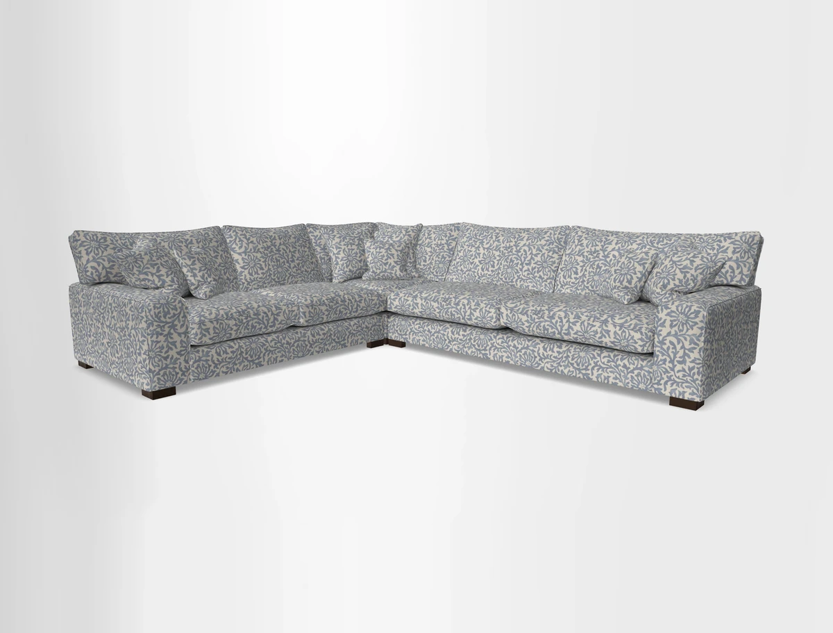 Richmond Large Corner Unit RHF in Two Tone Plain Biscuit