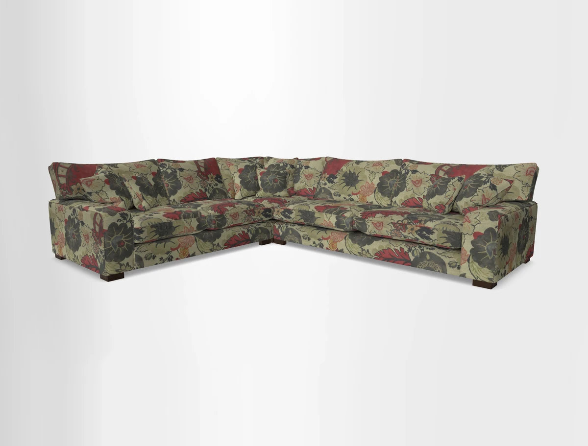 Richmond Large Corner Unit RHF in Two Tone Plain Biscuit