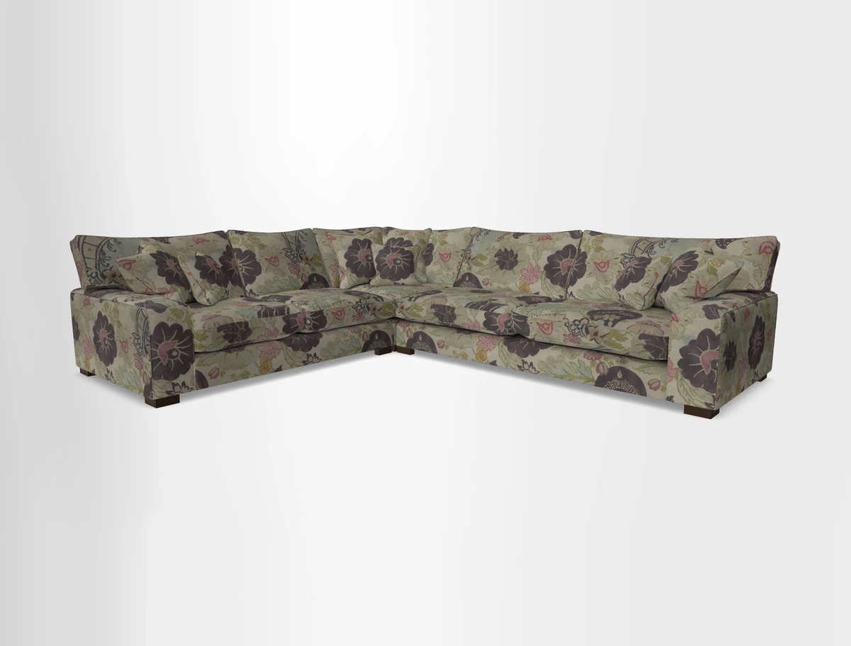 Richmond Large Corner Unit RHF in Two Tone Plain Biscuit