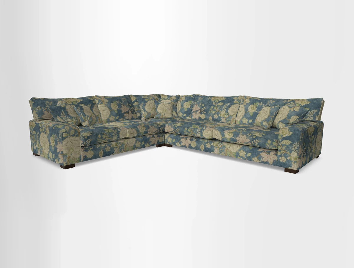 Richmond Large Corner Unit RHF in Two Tone Plain Biscuit