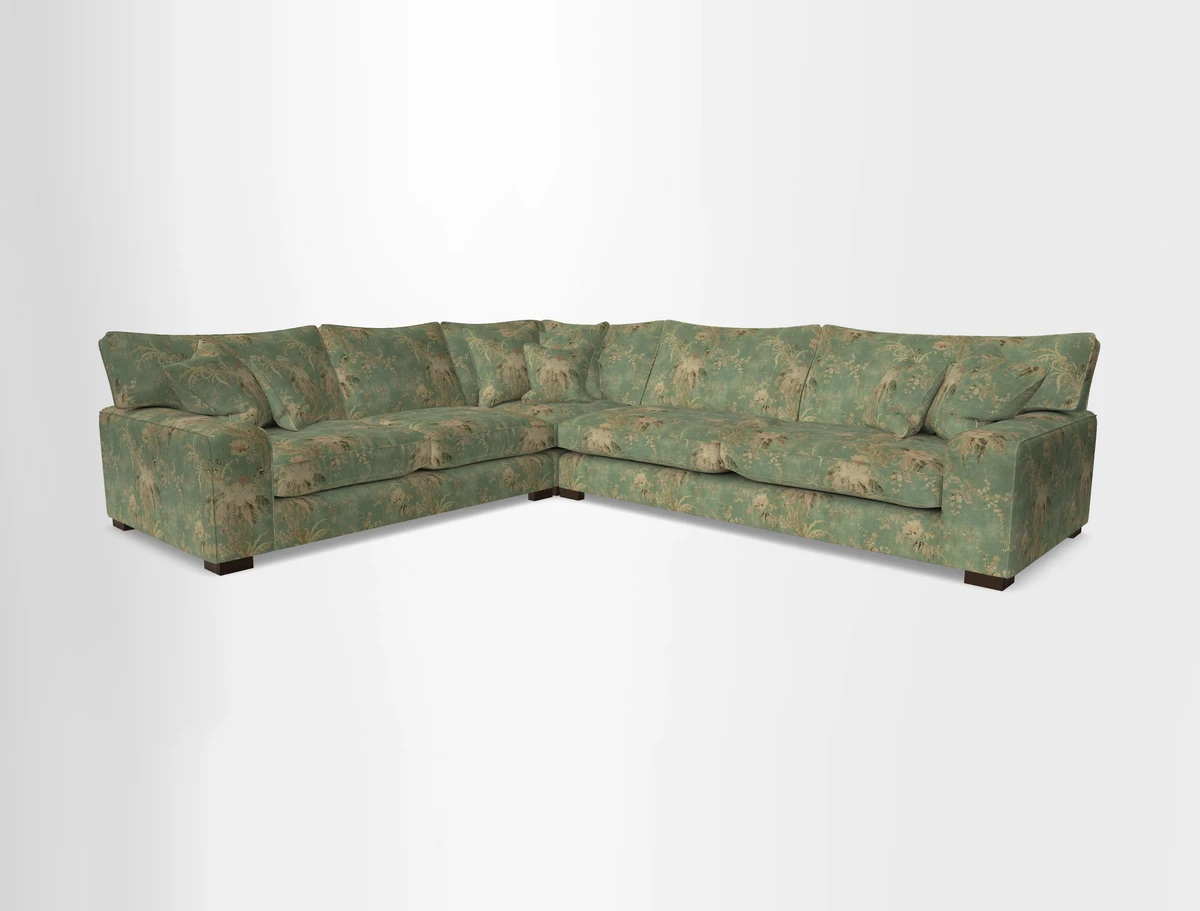 Richmond Large Corner Unit RHF in Two Tone Plain Biscuit