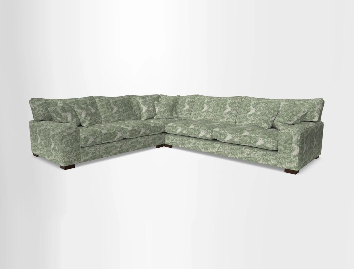 Richmond Large Corner Unit RHF in Two Tone Plain Biscuit