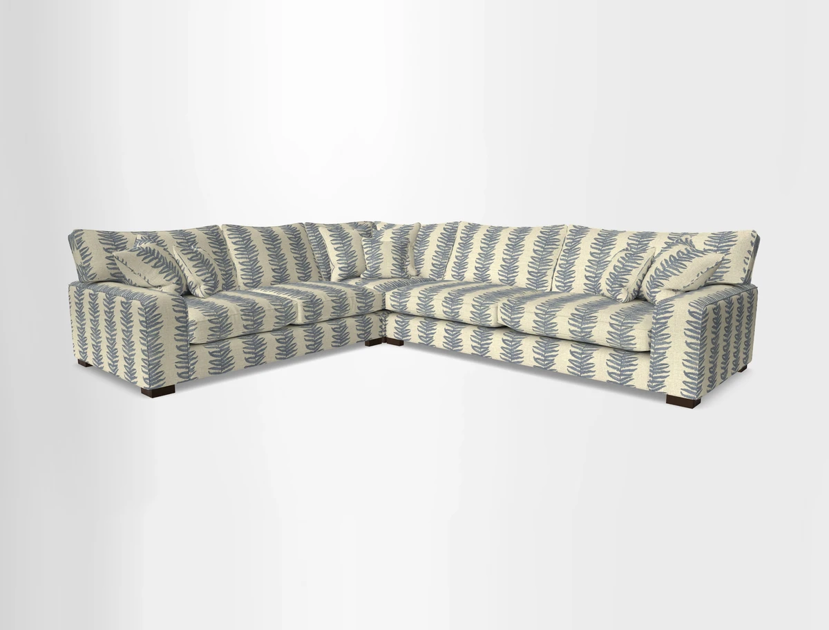 Richmond Large Corner Unit RHF in Two Tone Plain Biscuit