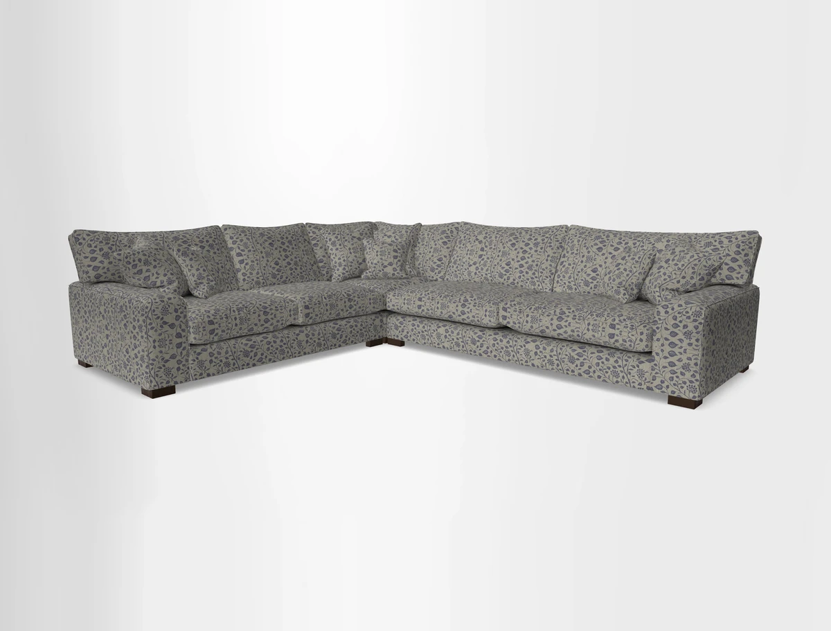 Richmond Large Corner Unit RHF in Two Tone Plain Biscuit