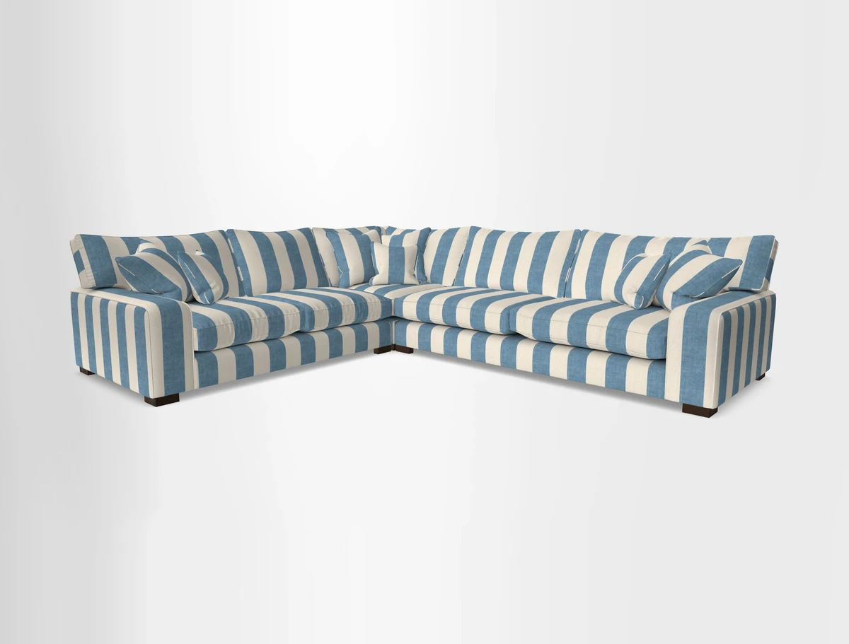 Richmond Large Corner Unit RHF in Two Tone Plain Biscuit