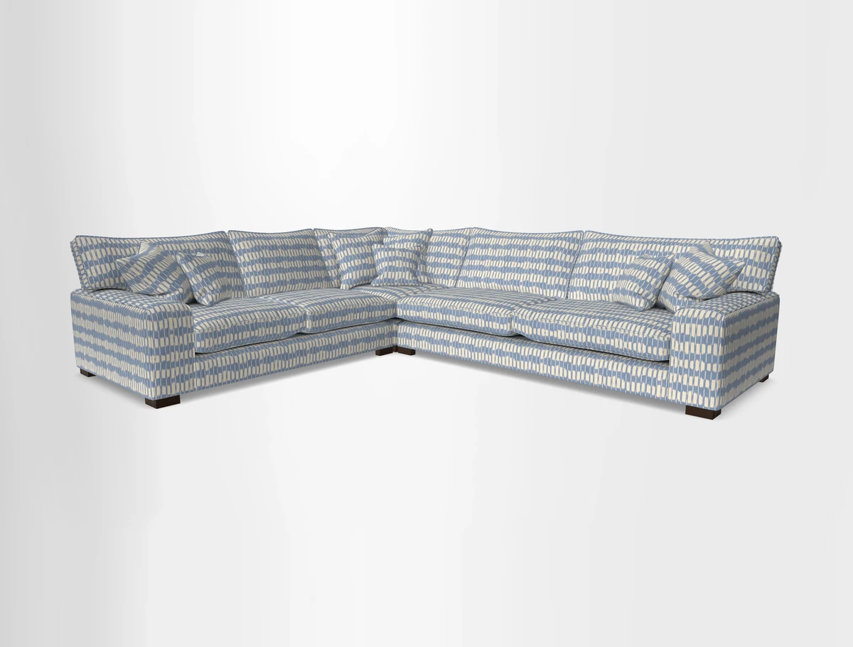 Richmond Large Corner Unit RHF in Two Tone Plain Biscuit