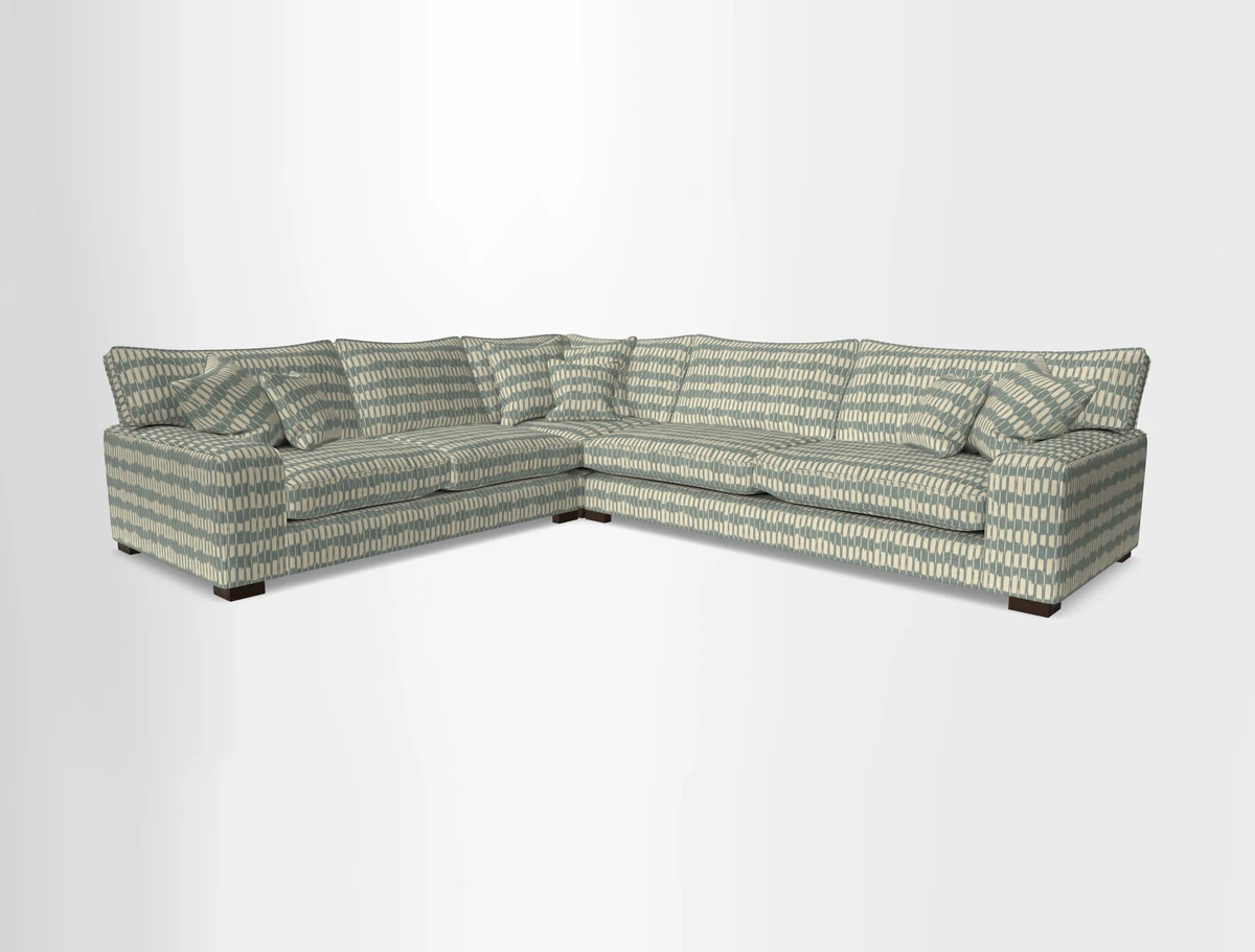 Richmond Large Corner Unit RHF in Two Tone Plain Biscuit