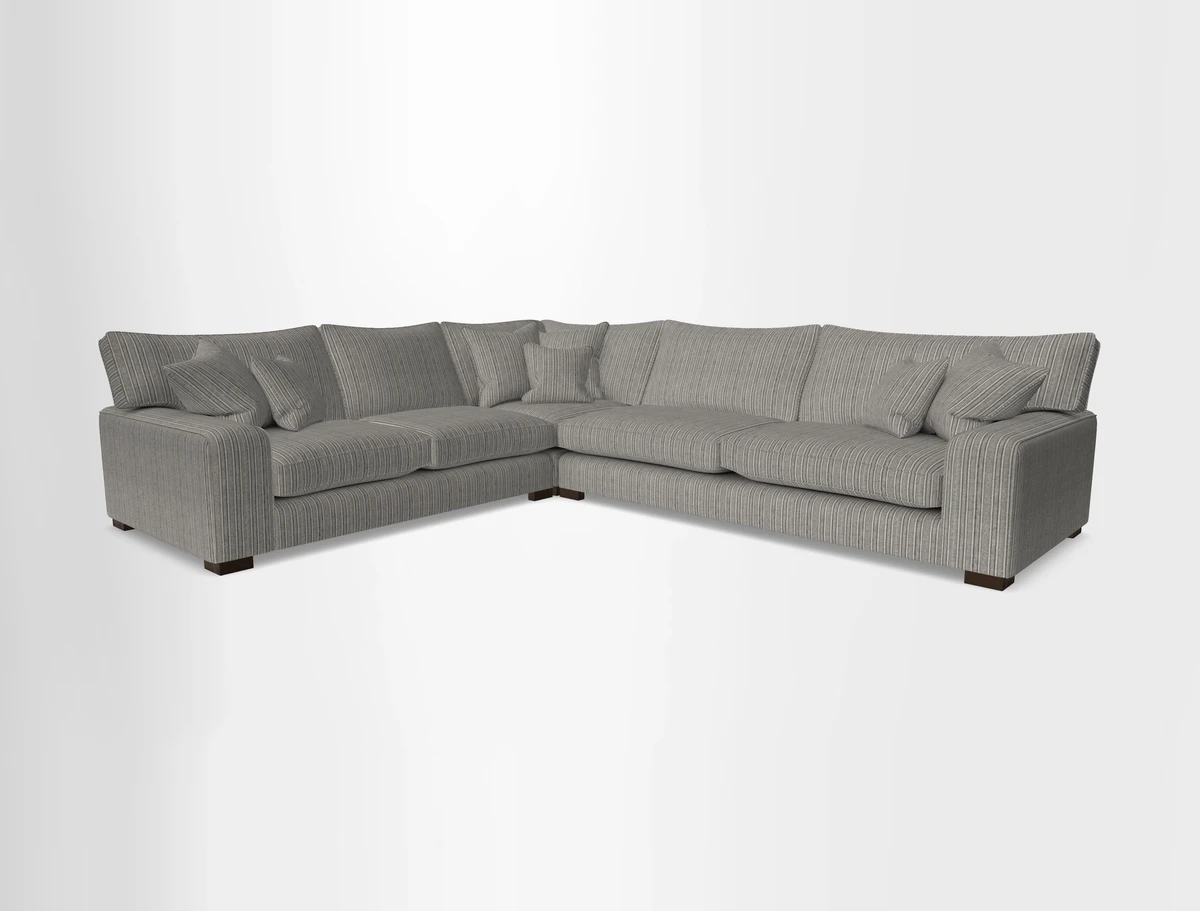 Richmond Large Corner Unit RHF in Two Tone Plain Biscuit