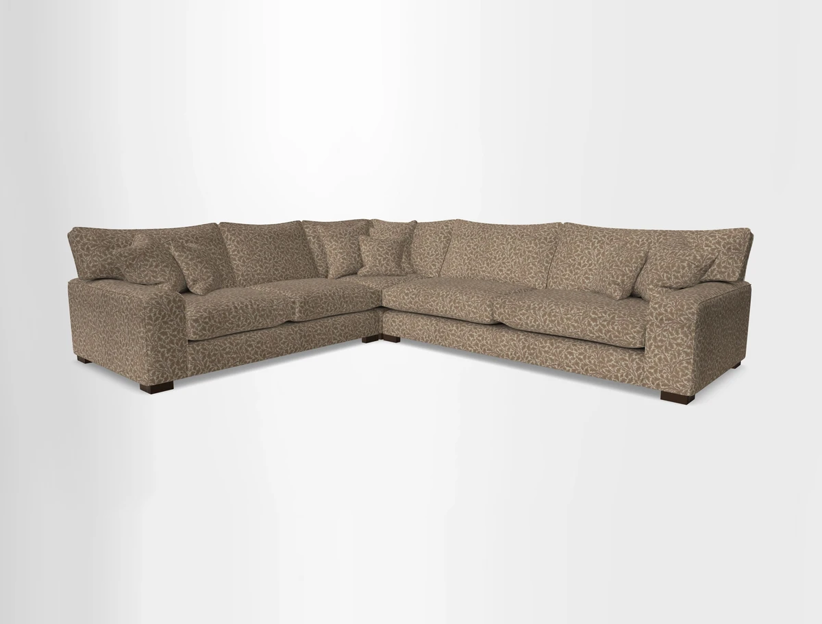 Richmond Large Corner Unit RHF in Two Tone Plain Biscuit