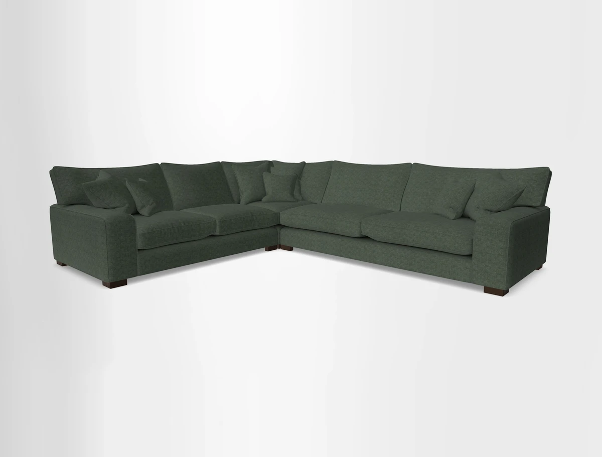 Richmond Large Corner Unit RHF in Two Tone Plain Biscuit