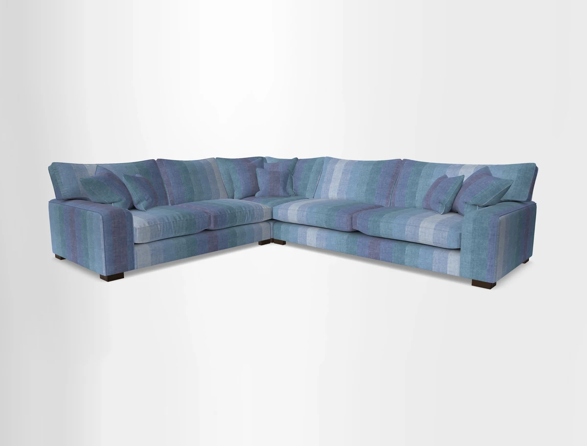 Richmond Large Corner Unit RHF in Two Tone Plain Biscuit
