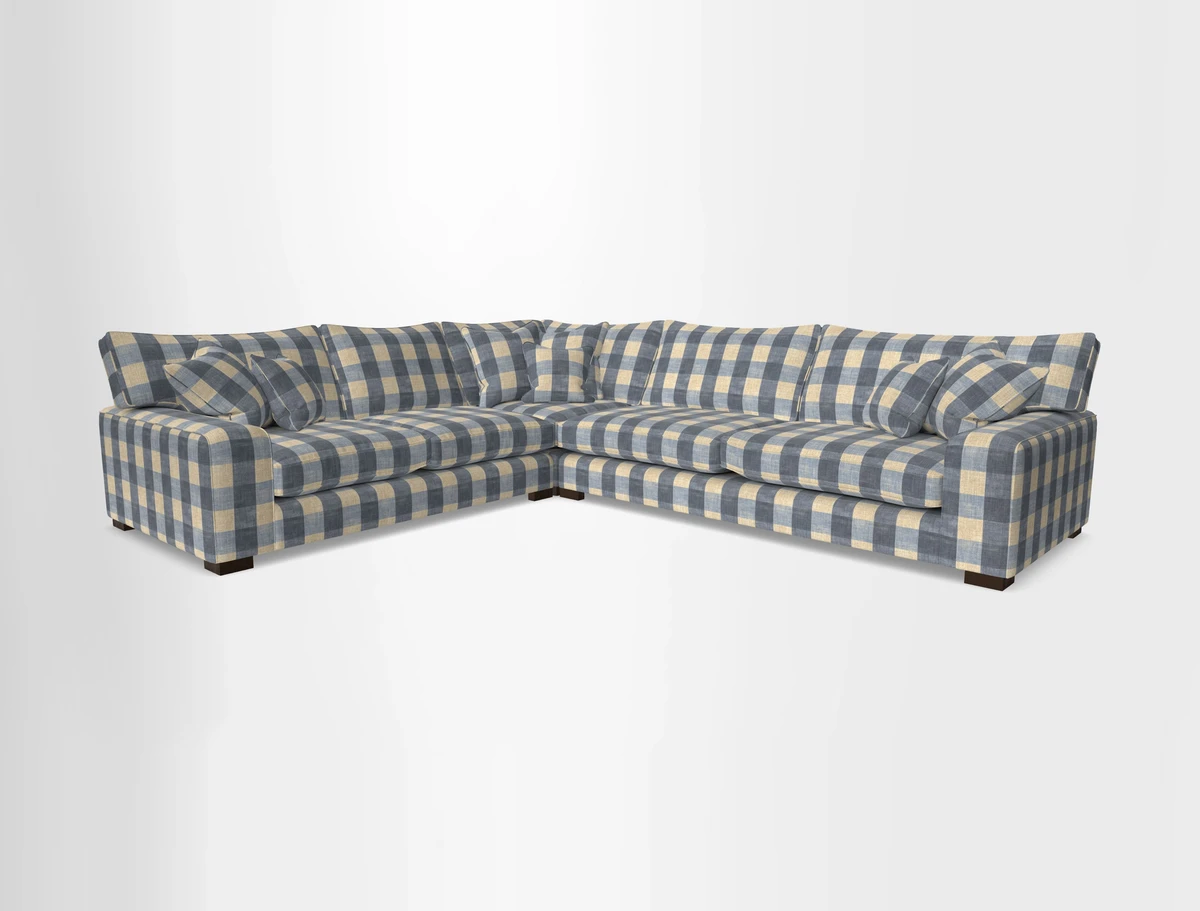 Richmond Large Corner Unit RHF in Two Tone Plain Biscuit