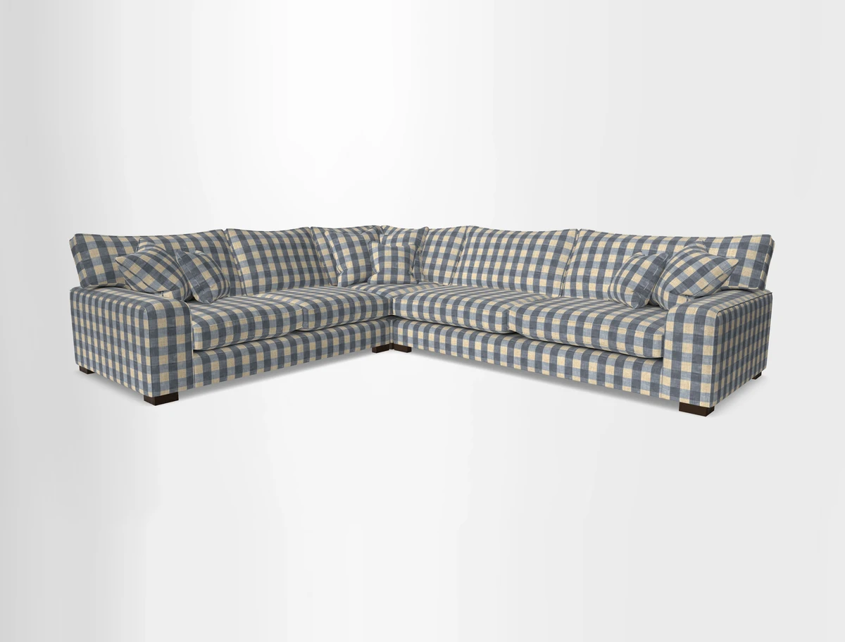 Richmond Large Corner Unit RHF in Two Tone Plain Biscuit