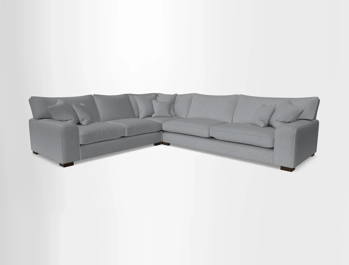 Richmond Large Corner Unit RHF in Two Tone Plain Biscuit