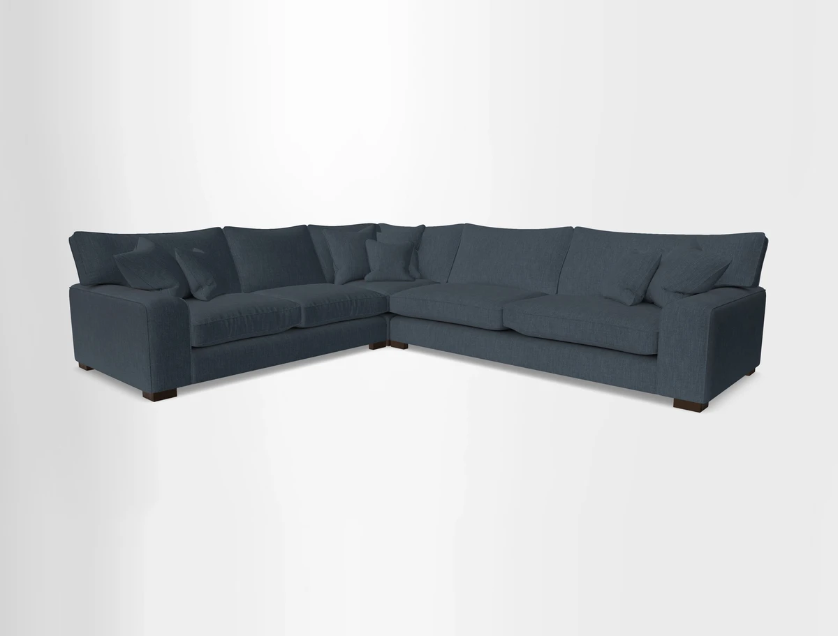 Richmond Large Corner Unit RHF in Two Tone Plain Biscuit