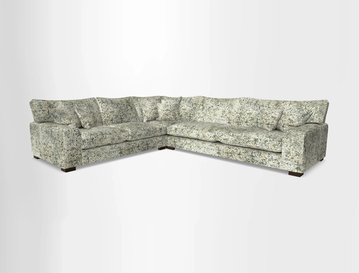 Richmond Large Corner Unit RHF in Two Tone Plain Biscuit