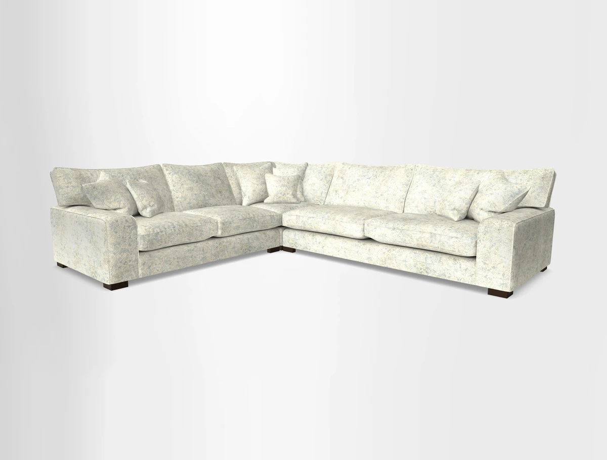 Richmond Large Corner Unit RHF in Two Tone Plain Biscuit