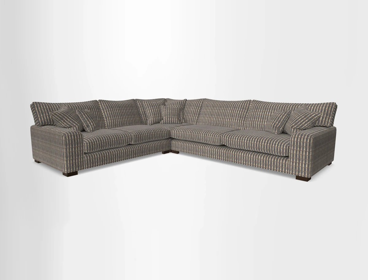 Richmond Large Corner Unit RHF in Two Tone Plain Biscuit