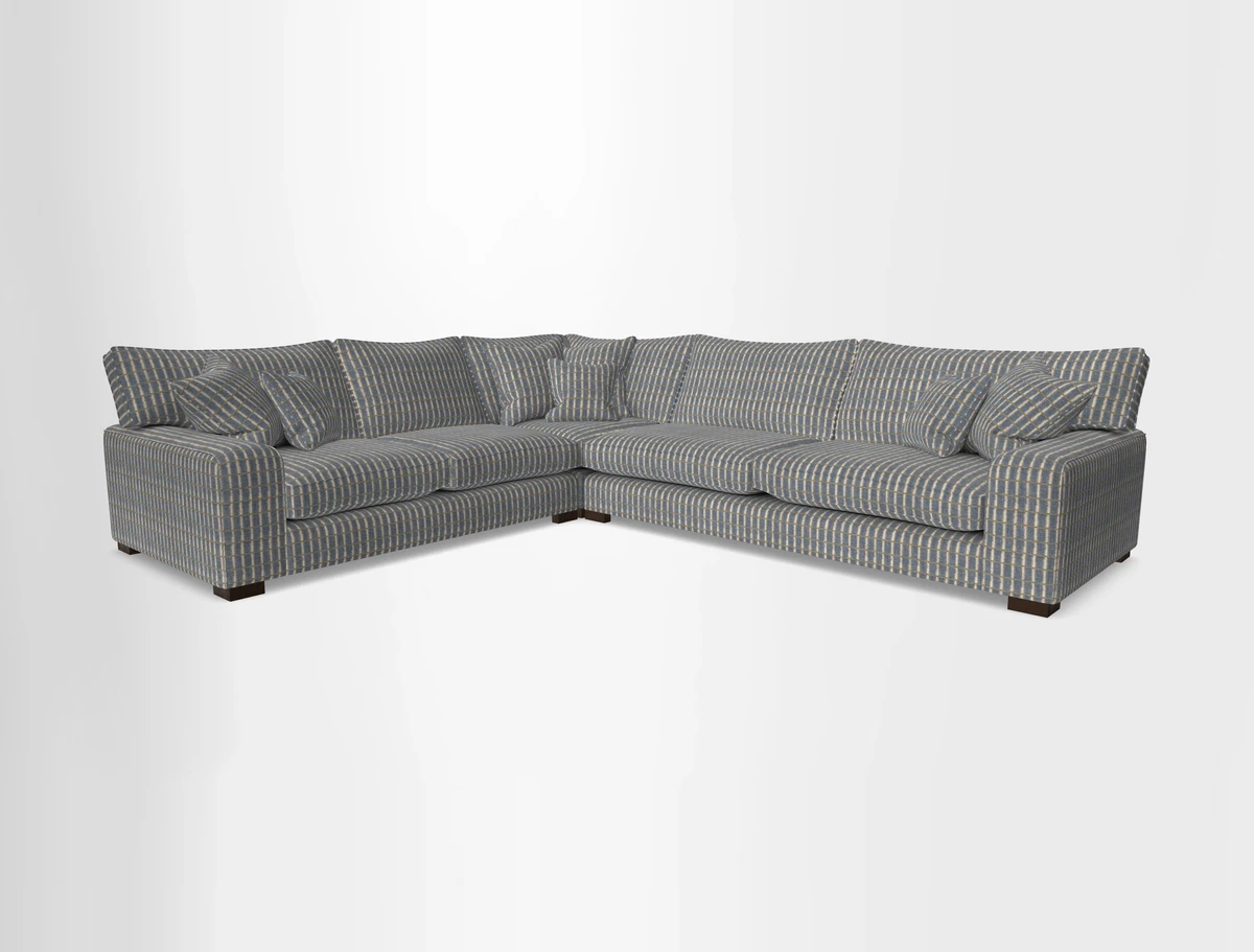 Richmond Large Corner Unit RHF in Two Tone Plain Biscuit
